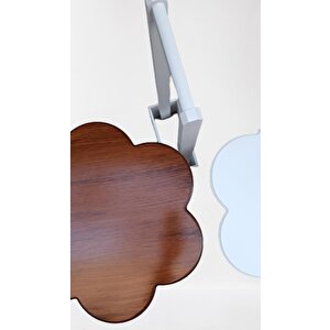Çanta Zigon 90104 Papatya Sehpa Model 2li Ahşap Mdf Beyaz Ceviz Uyum El Yapım