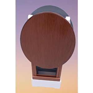 Çanta Zigon 90123 Sehpa Oval Model İkili Takım Mdf  Gri-ceviz Renk Uyum El Yapım