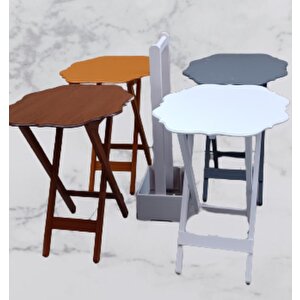 Çanta Zigon 90095 Yonca 4 Lü Model Mdf 4renk Ceviz-hardal-beyaz Ve Gri Renk Uyum