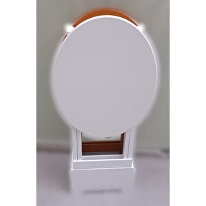Çanta Zigon 90119 Sehpa Oval Model 2ili Takım Mdf Hardal-beyaz Renk Uyum El Yapım