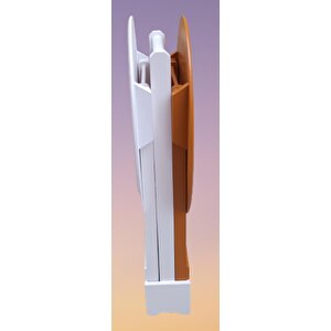 Çanta Zigon 90119 Sehpa Oval Model 2ili Takım Mdf Hardal-beyaz Renk Uyum El Yapım