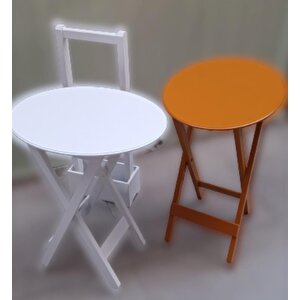 Çanta Zigon 90119 Sehpa Oval Model 2ili Takım Mdf Hardal-beyaz Renk Uyum El Yapım