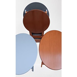 Çanta Zigon 90131 Oval Model Dörtlü Ahşap Mdf Ceviz Ve Gri  Renk Uyumu El Yapımı
