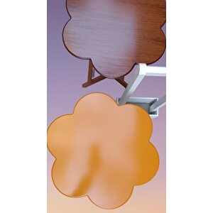 Çanta Zigon 90097 Papatya Model 2li Tk Ahşap Mdf Hardal Ceviz Renk Uyum El Yapım