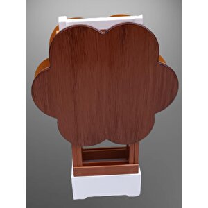 Çanta Zigon 90097 Papatya Model 2li Tk Ahşap Mdf Hardal Ceviz Renk Uyum El Yapım