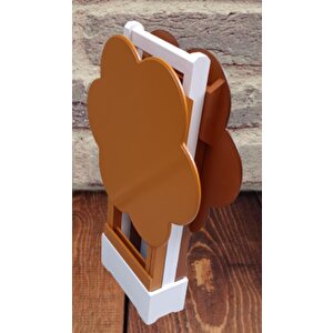 Çanta Zigon 90097 Papatya Model 2li Tk Ahşap Mdf Hardal Ceviz Renk Uyum El Yapım
