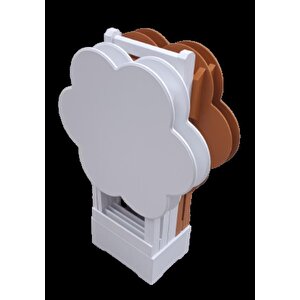 Çanta Zigon 90107 Papatya Sehpa Model Ahşap Mdf Beyaz-hardal Renk Uyum El Yapım