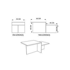 Alonex Home Di̇ana Mermer Desenli̇ Orta Sehpa