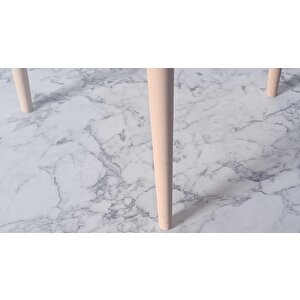 Hobi Adn 90186 Ahşap Kayın Mdf Ham Sehpa Rölyef Oval Ayak Ölçüyu Değiştirilebilir