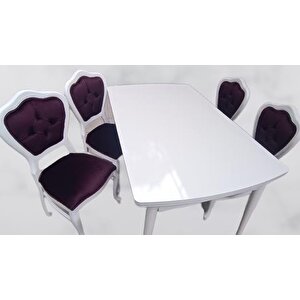 Masa Sandalye 90156 Tk Kayın Klasik Aslan Ayak Model Suntalam Açıl Masa El Yapım