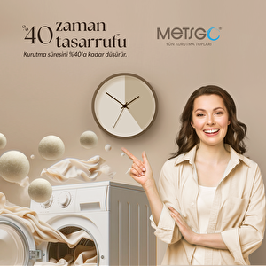 Metsgo ( 9 Adet ) Yün Kurutma Topu - Doğal Yumuşatıcı - Kırışık Giderici - Kurutma Makinesi Için