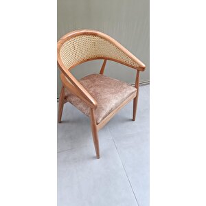 Sandalye 90159 İnci Hasır Klasik Model Ort Oturum Kayın Ayak Soho Kumaş El Yapım