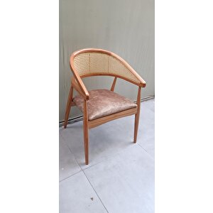 Sandalye 90159 İnci Hasır Klasik Model Ort Oturum Kayın Ayak Soho Kumaş El Yapım