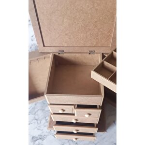 Hobi Adn 90189 Şifonyer Çok Fonksiyon 8 Çekmece Ham Kutuda Sevk Mdf El Yapım