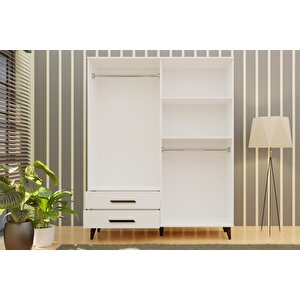 Gm 070-a Novado Siyah Kulplu Ayaklı Gardırop