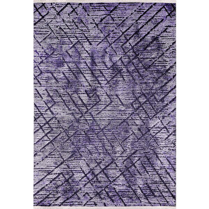Mor Salon&yolluk Dijital Baskılı Makinede Yıkanabilir Kaymaz Taban Saçaklı Halı Ha132 100x500 cm