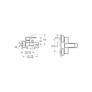 Root Square A4273736enr Blueco Banyo Bataryası, Mat Siyah