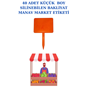 40 Adet Küçük Boy Yaz Sil Sapla Bakliyat Etiketliği Manav Etiketliği Pazarcı Etiketi