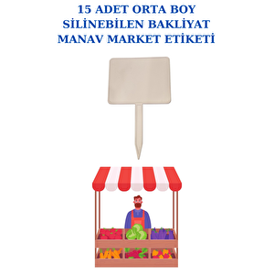 15 Adet Orta Boy Yaz Sil Sapla Bakliyat Etiketliği Manav Etiketliği Pazarcı Etiketi