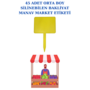 45 Adet Orta Boy Yaz Sil Sapla Bakliyat Etiketliği Manav Etiketliği Pazarcı Etiketi