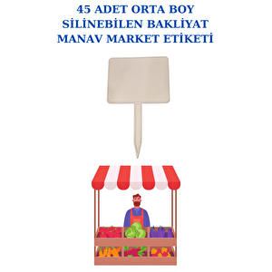 45 Adet Orta Boy Yaz Sil Sapla Bakliyat Etiketliği Manav Etiketliği Pazarcı Etiketi
