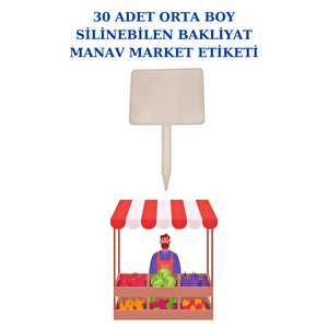 30 Adet Orta Boy Yaz Sil Sapla Bakliyat Etiketliği Manav Etiketliği Pazarcı Etiketi