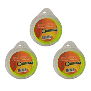 Kenar Kesme Misina Altı Köşe 2mm 15m Yeşil 3lü Paket