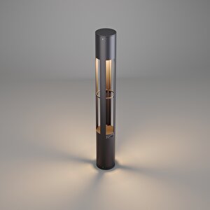 Aka060 Oval Alüminyum Gövdeli Bahçe Aydınlatma Bollard