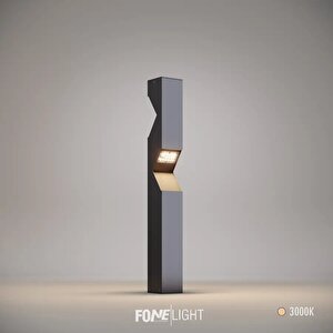Dualluz 100 cm LED Bahçe Aydınlatma Direği Antrasit Alüminyum IP65 Bollard Peyzaj Yürüyüş Yolu Aydınlatması 18x2W 3000K