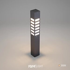 Vilorita 75 cm LED Bahçe Aydınlatma Direği Antrasit Alüminyum IP65 Bollard Peyzaj Yürüyüş Yolu Lambası 9W 3000K