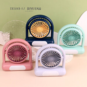 Işıklı Döner Mini Fan, Mor, 15x14 Mor