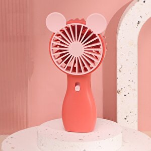 Işıklı Figürlü Mini Fan, Kırmızı, 14x6 Kırmızı