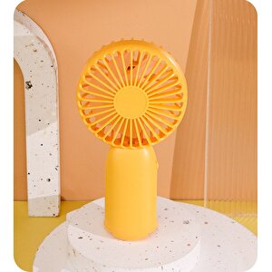 Işıklı Mini Fan, Sarı, 15x8 Sarı