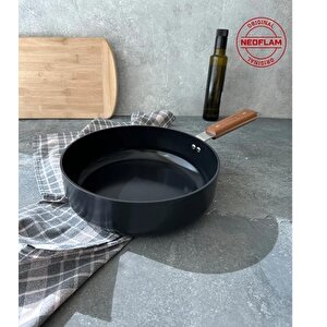 Bien Black 24 Cm Wok Tava Indüksiyonlu Akasya Ağacı Saplı