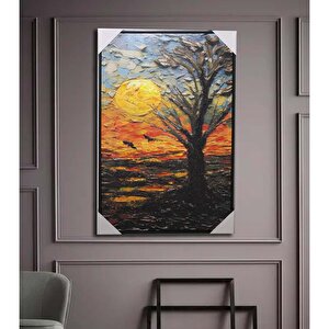 Doğa Kanvas Yağlı Boya Tablo, Renkli, 90x30