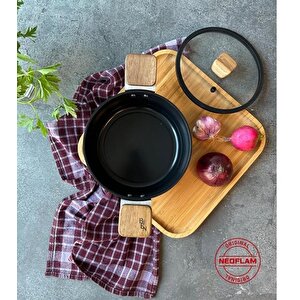 Neoflam Bien Black 18 Cm Tencere Indüksiyonlu Akasya Ağacı Sap Ve Kulplu