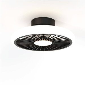 Fuji̇led Uzaktan Kumandalı Led'li Tavan Vantilatörü Motor Dc 30w Led 55w 2700k-5000k Si̇yah