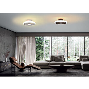 Fuji̇led Uzaktan Kumandalı Led'li Tavan Vantilatörü Motor Dc 30w Led 55w 2700k-5000k Si̇yah