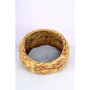 Digithome Hasır Kedi Ve Köpek Yatağı İç Minderli 48 Cm Kahverengi - Cl-4034 C1-1-121