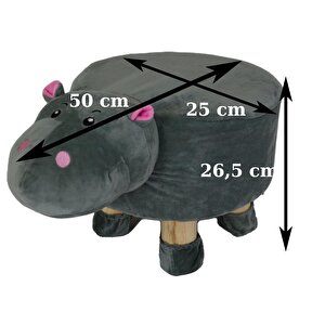 T. Concept  Hayvan ( Zürafa ) Figürlü Çocuk Pufu, Lastikli Kılıflı, Yıkanabilir