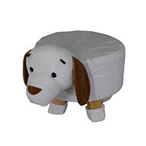 T. Concept  Hayvan (köpek) Figürlü Çocuk Pufu, Lastikli Kılıflı, Yıkanabilir