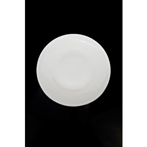 Lombardino Minimalist Modern Black Tekli Porselen Servis Tabağı 25 Cm