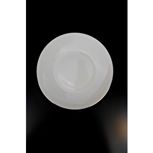 Lombardino Minimalist Modern Gold Tekli Porselen Servis Tabağı 25 Cm
