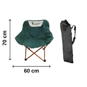 T.concept Geniş Konforlu Katlanabilir Kamp Sandalyesi Yeşil