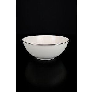 Lombardino Minimalist Modern Silver Tekli Porselen Salata Kasesi 20 Cm