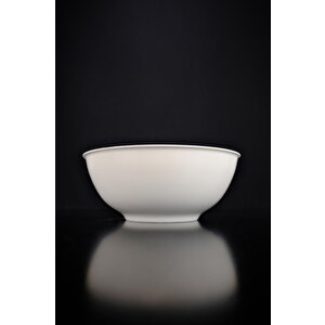 Lombardino Minimalist Modern Silver Tekli Porselen Salata Kasesi 20 Cm
