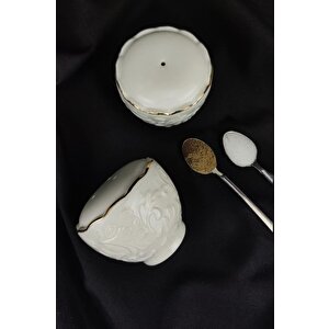 Rosen 2’li Porselen Tuzluk Karabiberlik Seti Krem – 65036 - 65037 C320.045