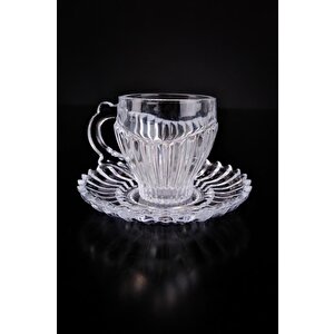 Wave 12 Parça Cam Coffee Çay Kupa Bardak Seti 60 Ml C1-1-276
