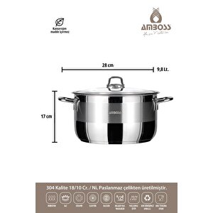 Saphi̇re Saphi̇re 28x17 Deri̇n Tencere Cam Kapak