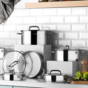 Studio Prestige 20 Parça Cam Kapak İdeal Çelik Çeyiz Seti